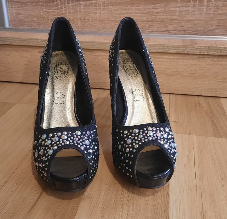 Buty szpilki diamenty brokat roz. 37