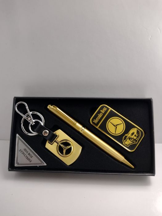 Mercedes-Benz, набор подарочный, зажигалка, ручка, брелок, качественый