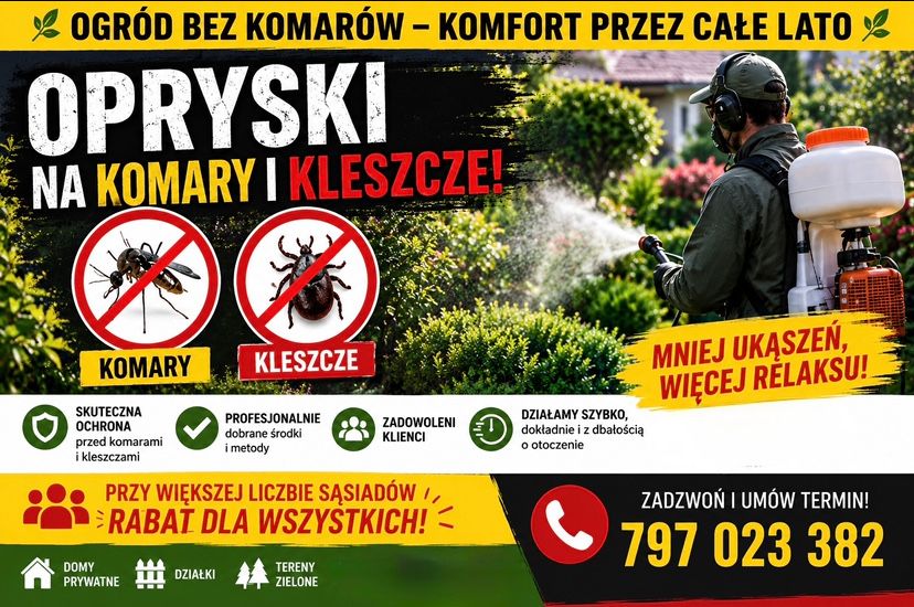Oprysk na klescze i komary