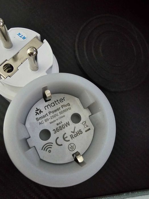 2x Gniazdko Wtyczka WiFi Matter Pomiar En. 260V 3680