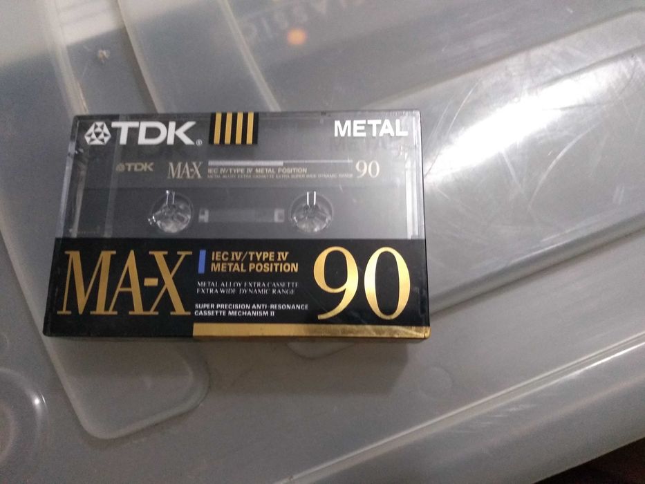 Cassetes de áudio VINTAGE, TDK MA-X 90, NOVAS!