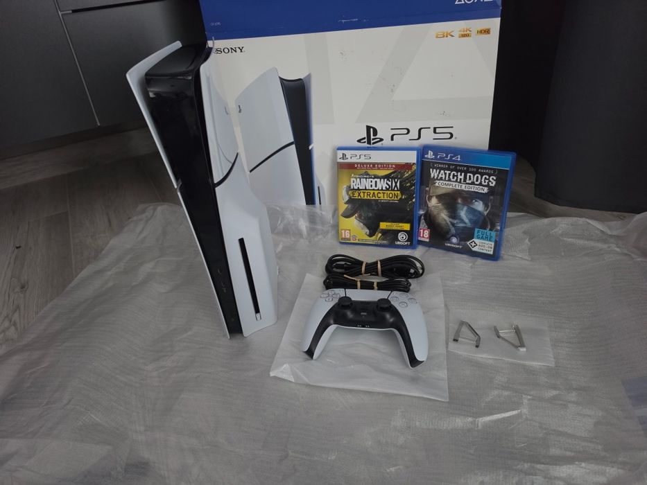 PlayStation 5 Slim z napędem +Pad TMR +2 gry +Gwarancja