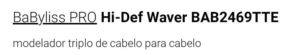 Babyliss pro HI-Def Waver ondas