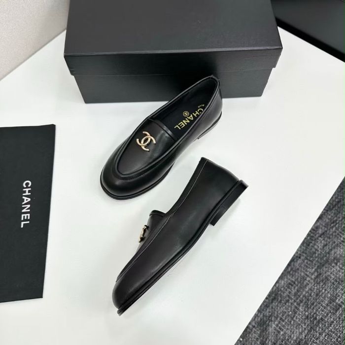Mokasyny Chanel Black Leather