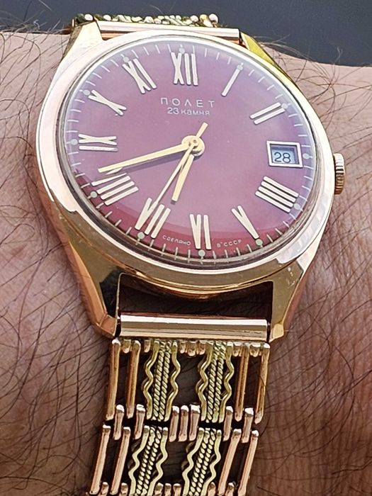 Poljot Automatic złoty 583/14k 36,0 mm b/k *po serwisie ! *