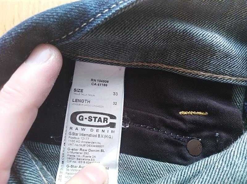 G-STAR spodnie dżinsy męskie rozmiar 33/32