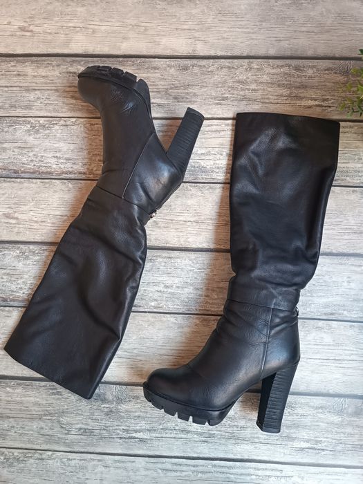 37р Зимові чоботи із натуральної шкіри взуття жіноче сапоги