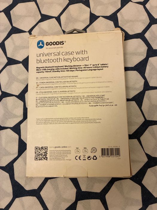 Capa universal tablet 7’´ a 8’´ universal