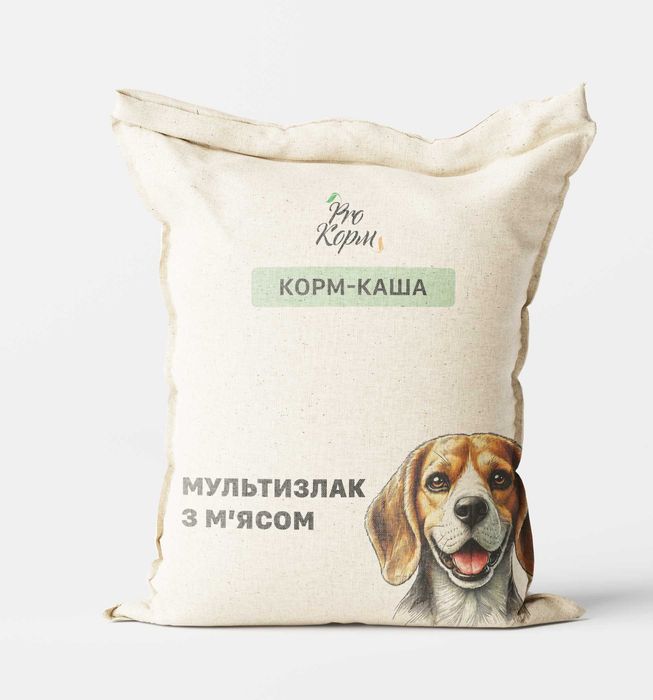 Экструдирований корм каша для собак "Мультизлак с мясом" 10 кг, Укрпошта/Нова Пошта