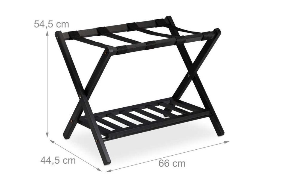 Stojak na walizki składany z 2 poziomami