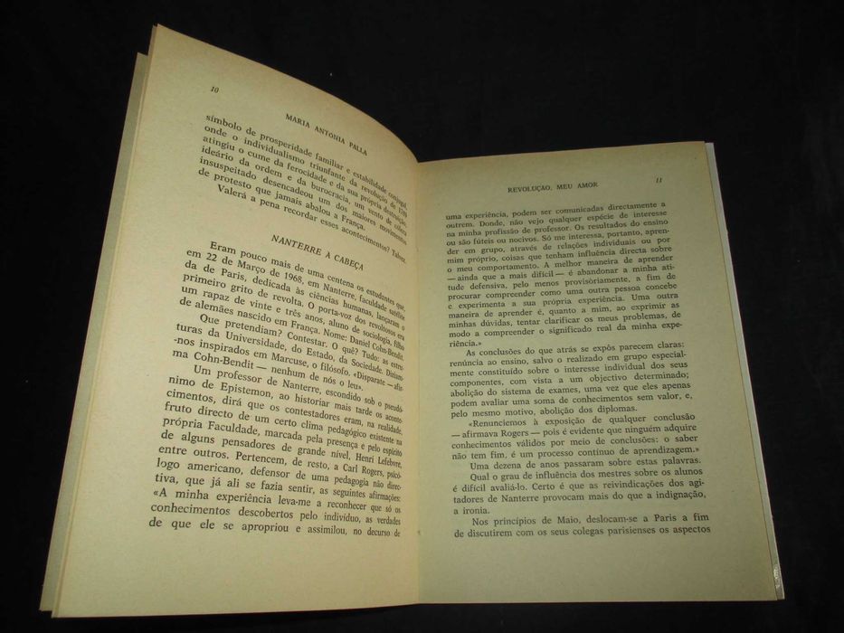 Livro Revolução Meu amor Maria Antónia Palla 1ª ed Prelo