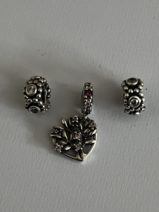 Charmsy 3 sztuki srebro 925