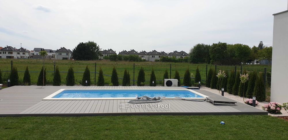 Basen ogrodowy 5 x 3 x 1,55 poliestrowy wkopywany z filtracją komplet