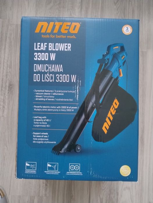 Odkurzacz dmuchawa do liści 3300W NITEO nowy