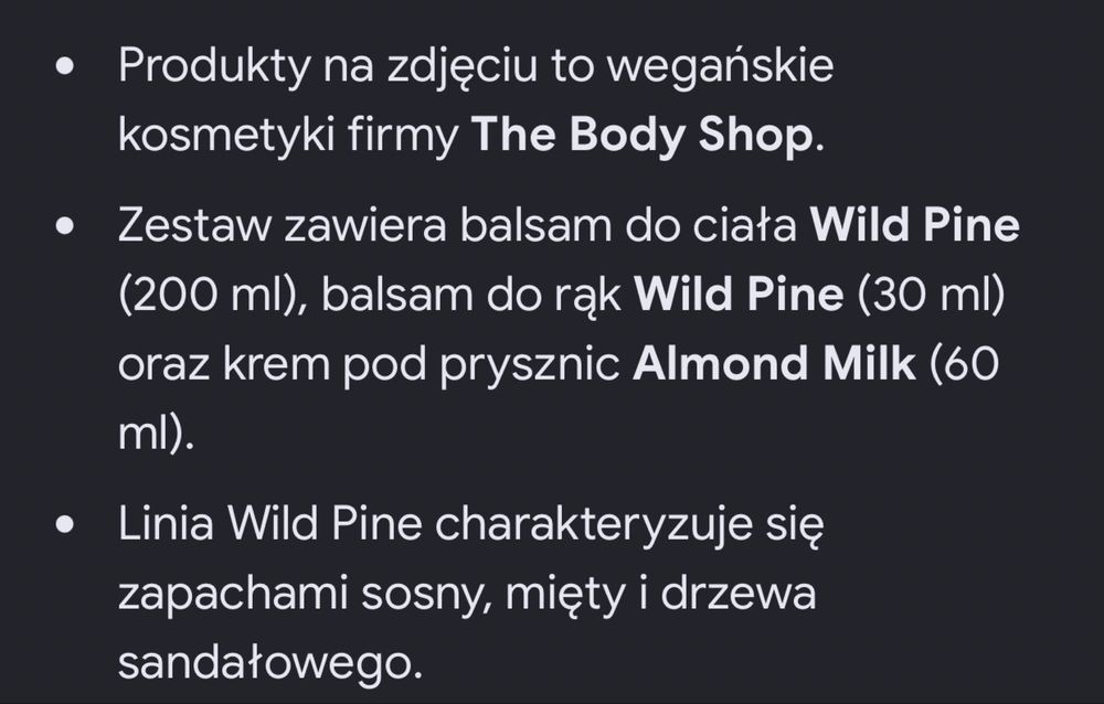 Zestaw do pielegnacji ciała