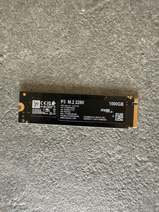 SSD NVMe M.2 Crucial P3 1TB