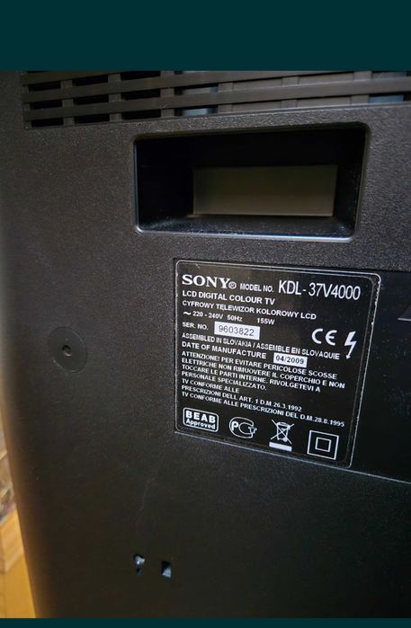 Продам телевізор Sony KDL37v-4000