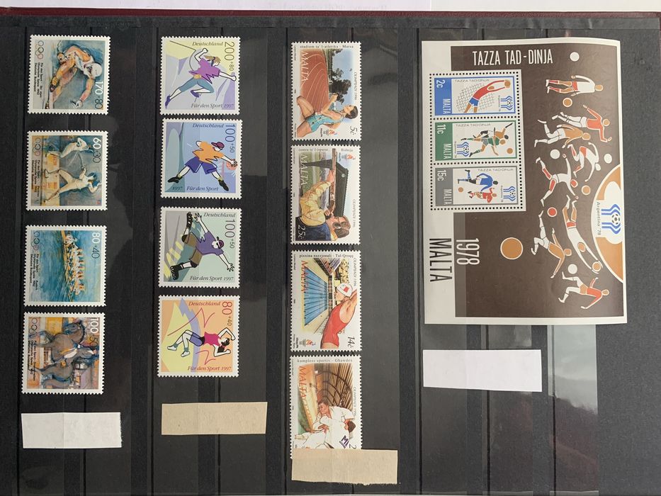 Почтовые марки «Спорт»иностр.не гашен(чистые)