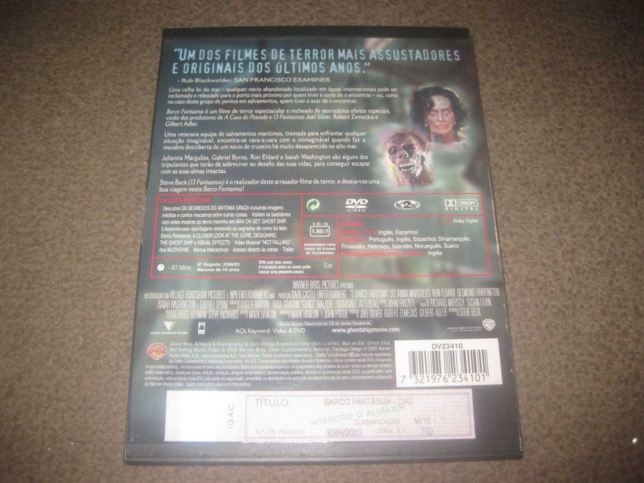 DVD "Barco Fantasma" com Gabriel Byrne/Snapper!