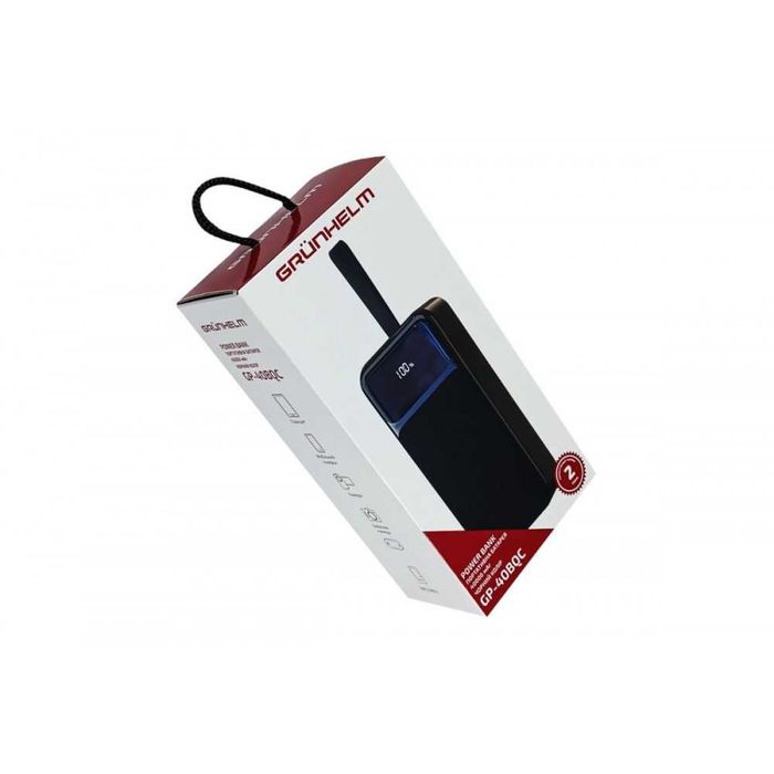 Power Bank GRUNHELM GP-40BQC 40000 mAh швидка зарядка 22.5W