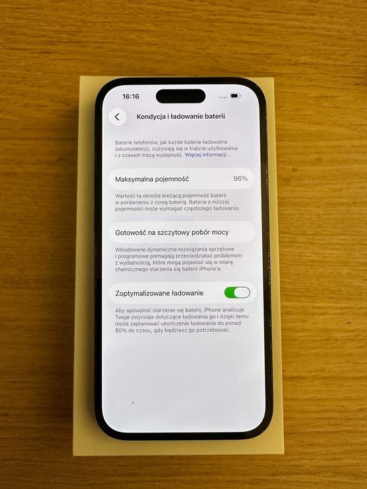 iPhone 14 Pro Czarny Space Black 128GB iOS 26 96% Kondycji