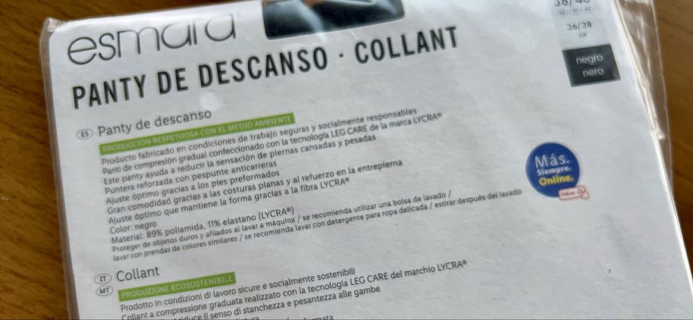 Collants pretos de descanso