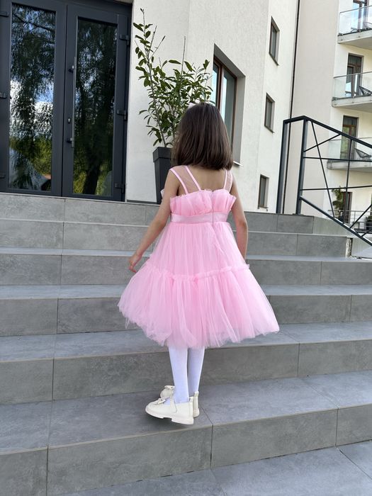 Сукня дитяча рожева пишна платье детское 74 80 110 116 120 122 плаття