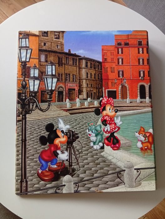 Unikat Retro Segregator Disney Kaczor Donald 1990 • Stan Bdb • Herlitz A4