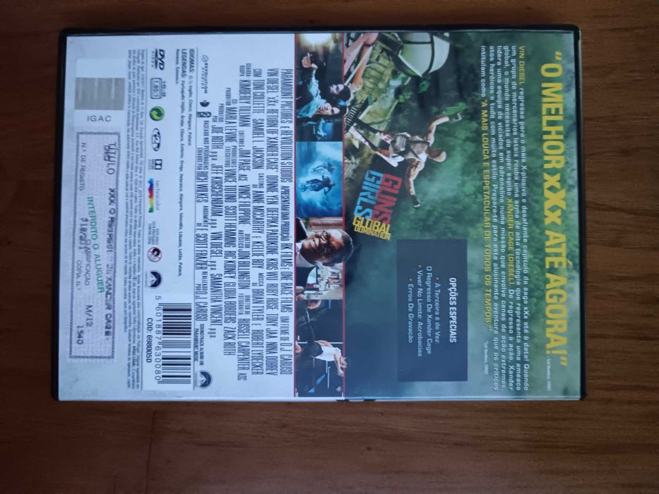 filme dvd original - xxx o regresso de xander cage