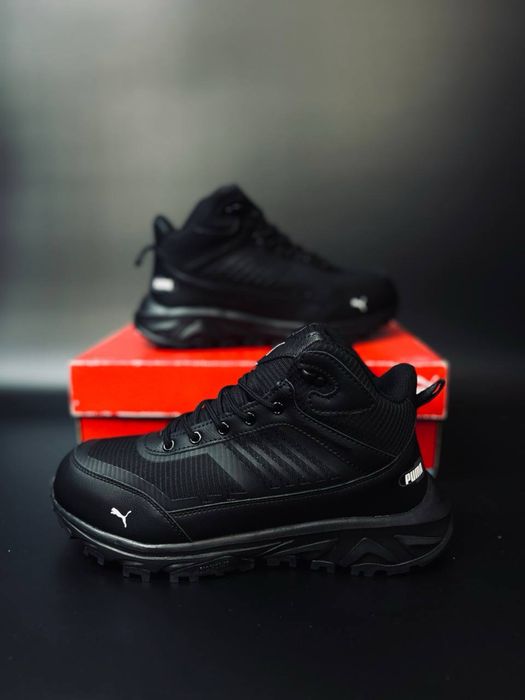 Не промокают GORE TEX ‼️Мужские зимние ботинки пума черные кожаные