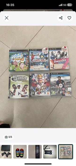 PS3 Slim + Acessorios + Jogos - Como Nova