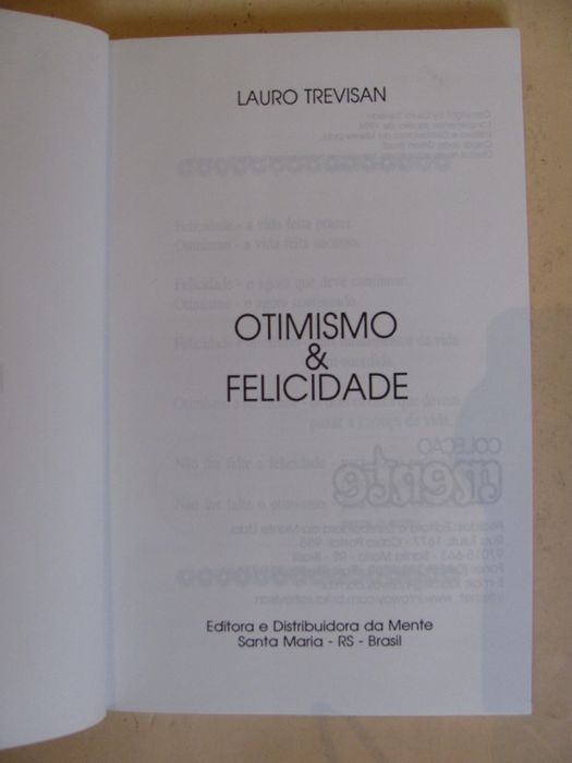 Otimismo e Felicidade de Lauro Trevisan