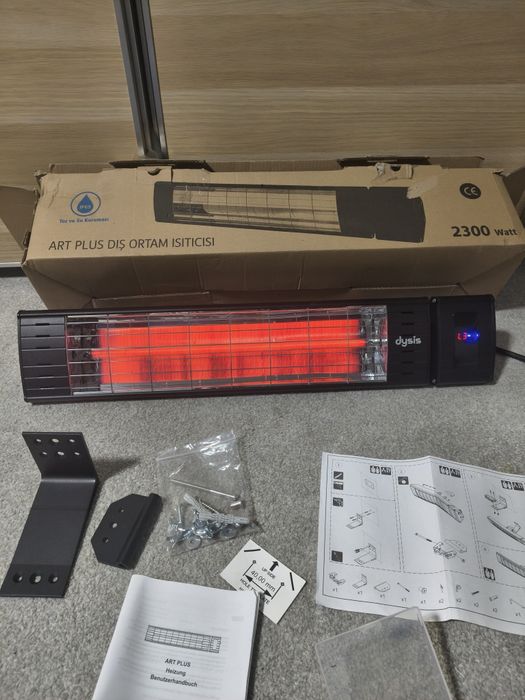 Lampa cieplna, promiennik podczerwieni dysis z pilotem i regulacją tem