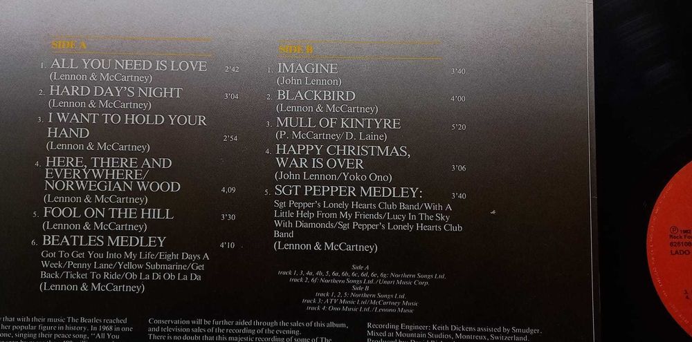 The Beatles 20th Anniversary Concert LP