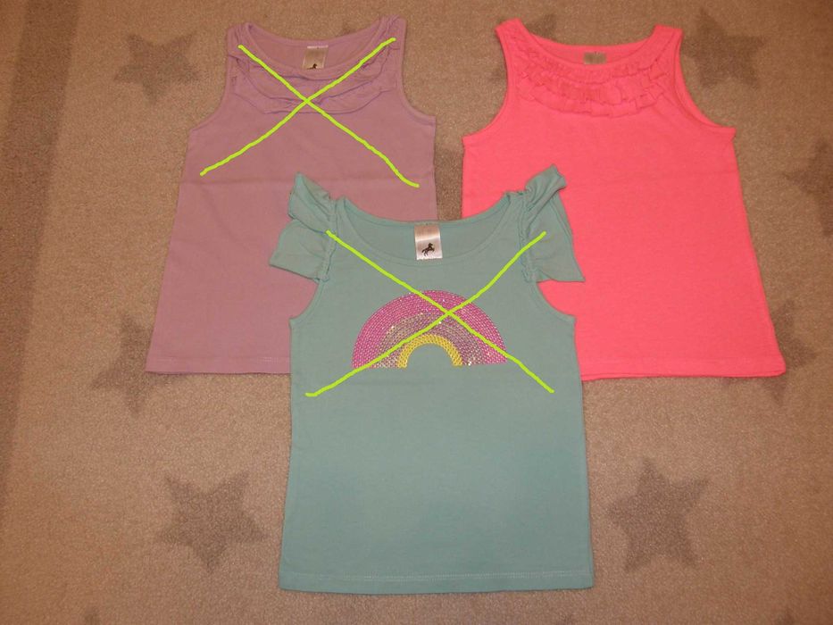 Bluzki bez rękawków, r. 110, koszulki na upał, C&A, Pepco, H&M, 5 szt.