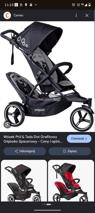 Wózek podwójny Phil and teds Dot