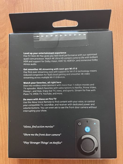 Amazon Fire TV Stick 4K Max smart TV приставка
