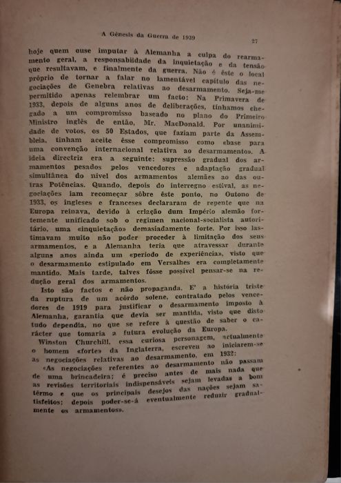 Livro "A Génesis da guerra de 1939" PORTES GRÁTIS