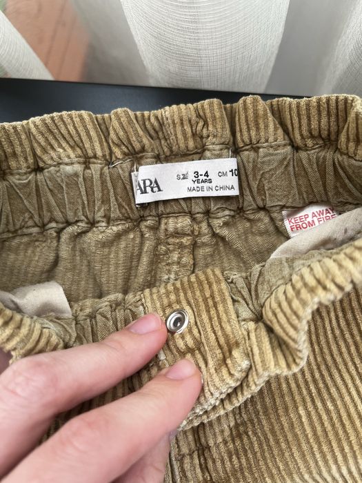 Вельветові штани zara 3-4 роки, 104