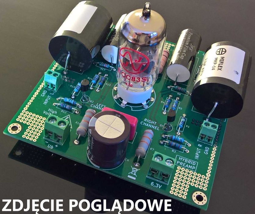 Płytka pcb - przedwzmacniacz lampowy JFET