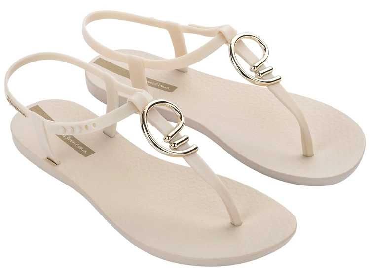 Ipanema Sandal Class japonki damskie beżowe z cyrkoniami r. 37-42