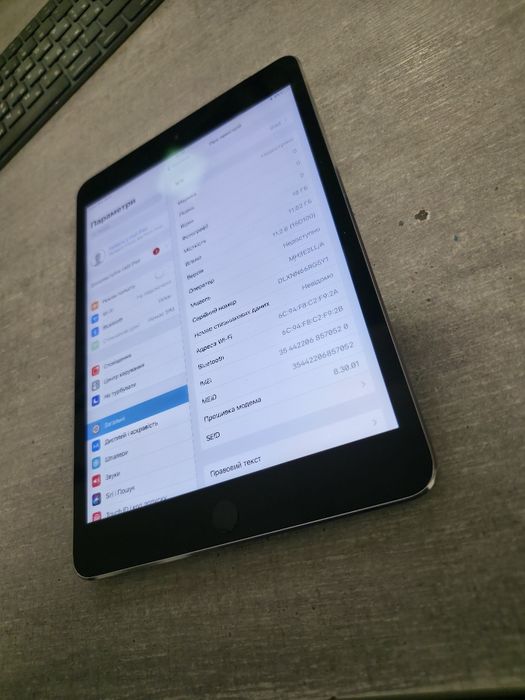 iPad Mini 3. 16GB. Space Grey. LTE. Сімкарта Як новий. Без обмежень