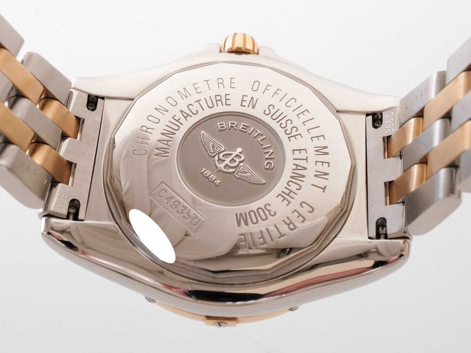 Breitling Galactic 41 Cockpit Big Date Steel 18K Rose Gold White Dial