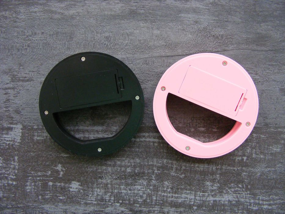 Световое кольцо на телефон для селфи черное розовое