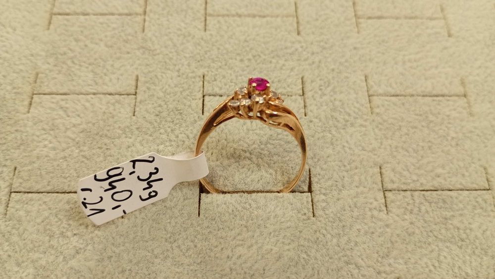 Złoty pierścionek 2,34g próba 585 rozmiar 21-Komis MADEJ Dębica