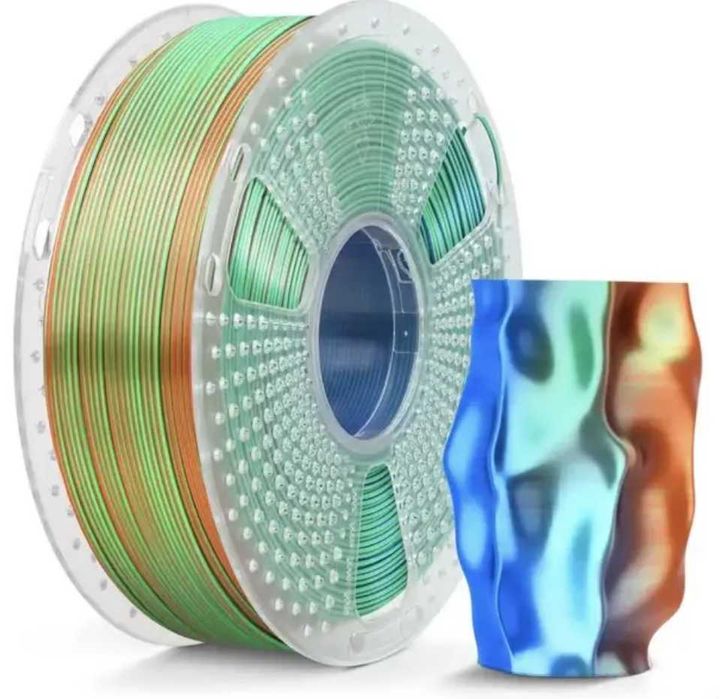 Пластик, філамент SUNLU Silk PLA Plus триколірна шовкова нитка PLA+