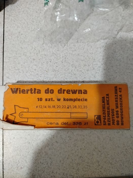 Wiertła do drewna z PRL nowe