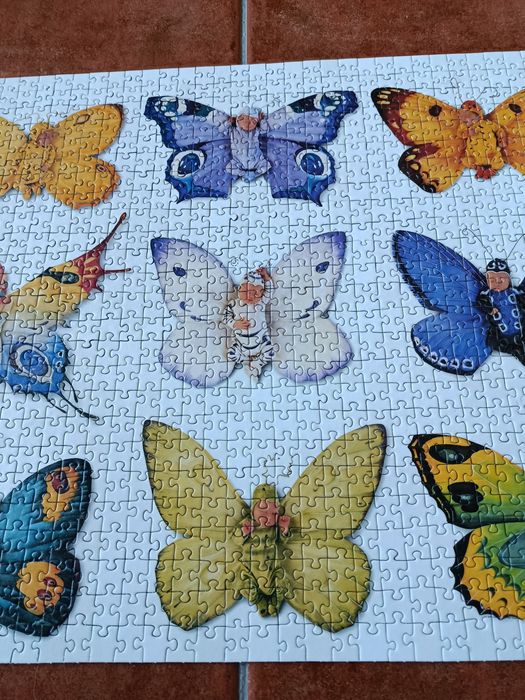 Puzzle Vintage 1000 Peças Butterfly Babies de Anne Geddes - Completo