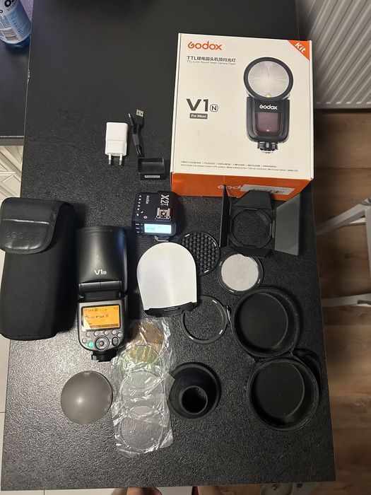 Lampa bkyskowa godox V1 plus wyzwalacz godox X2T nikon