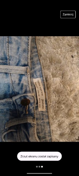 Stradivarius wysoki stan spodenki krótkie szorty jasne